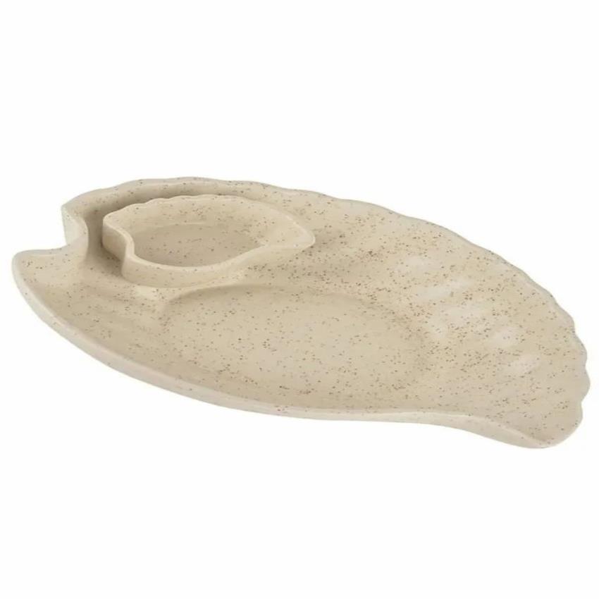 Plain Ceramic Snack Plate Set