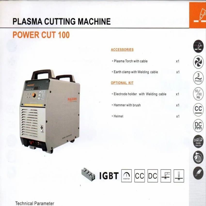 Plasma Cutting Machine Cut 100, Manual