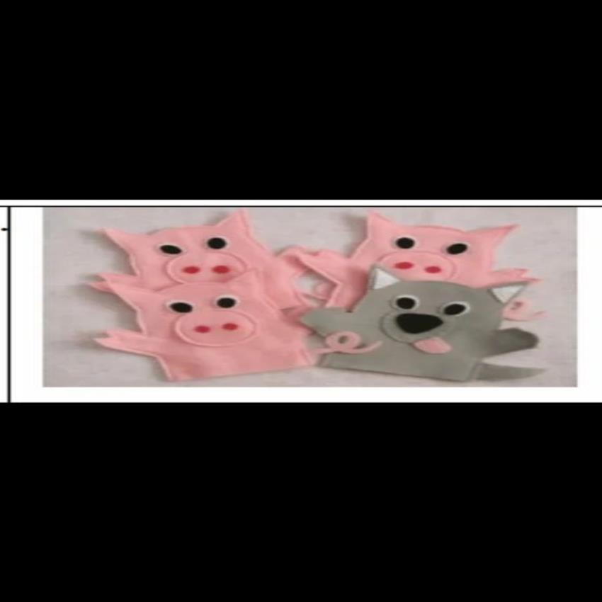 Plastic 3 Little Piggies Sculpture