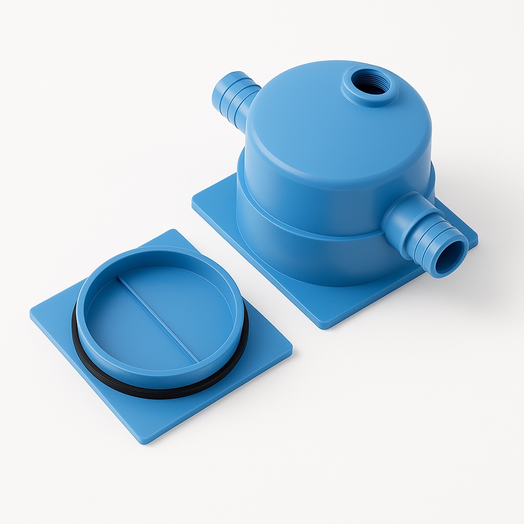 Blue Plastic Pool Light Box