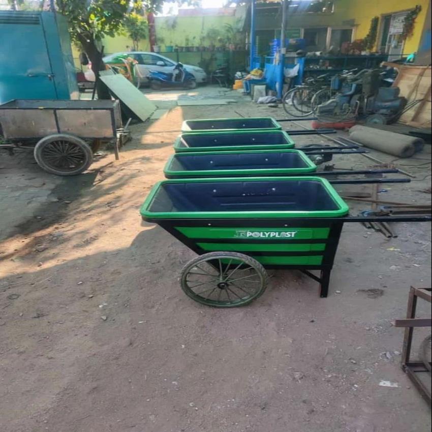 Plastic Double Wheel Barrow, 150 kg