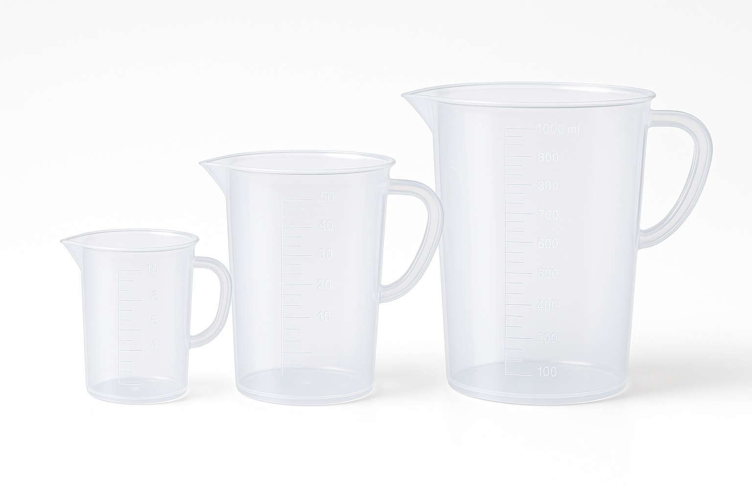 Plastic Laboratory Measuring Jar Set, Conical