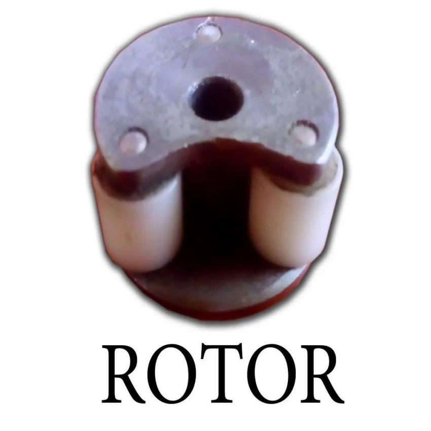 Grey and White Plastic Pump Rotor