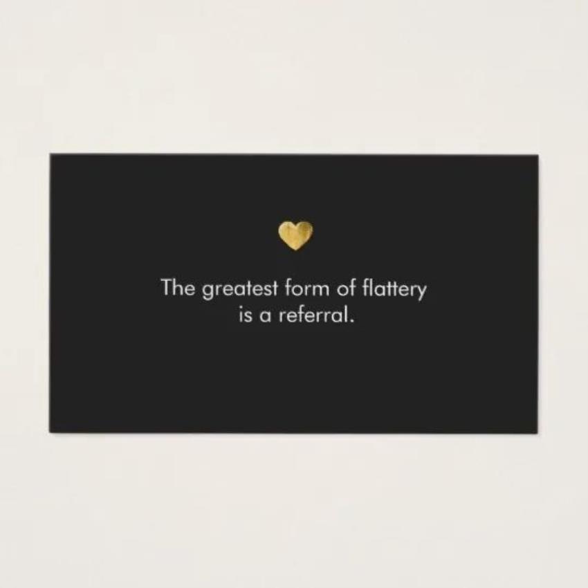 Plastic PVC Referral Card 86mm X 54mm