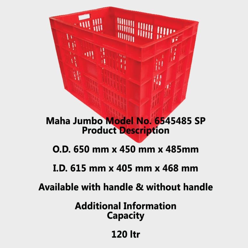 Plastic Industrial Storage Crate 650x450x485mm