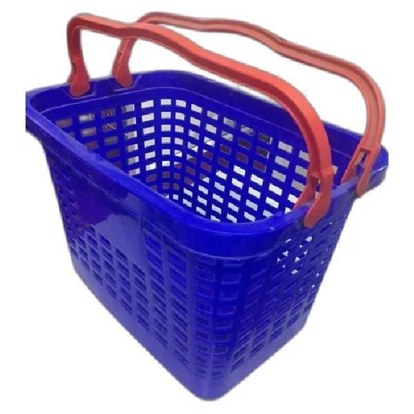 Blue Red Plastic Basket