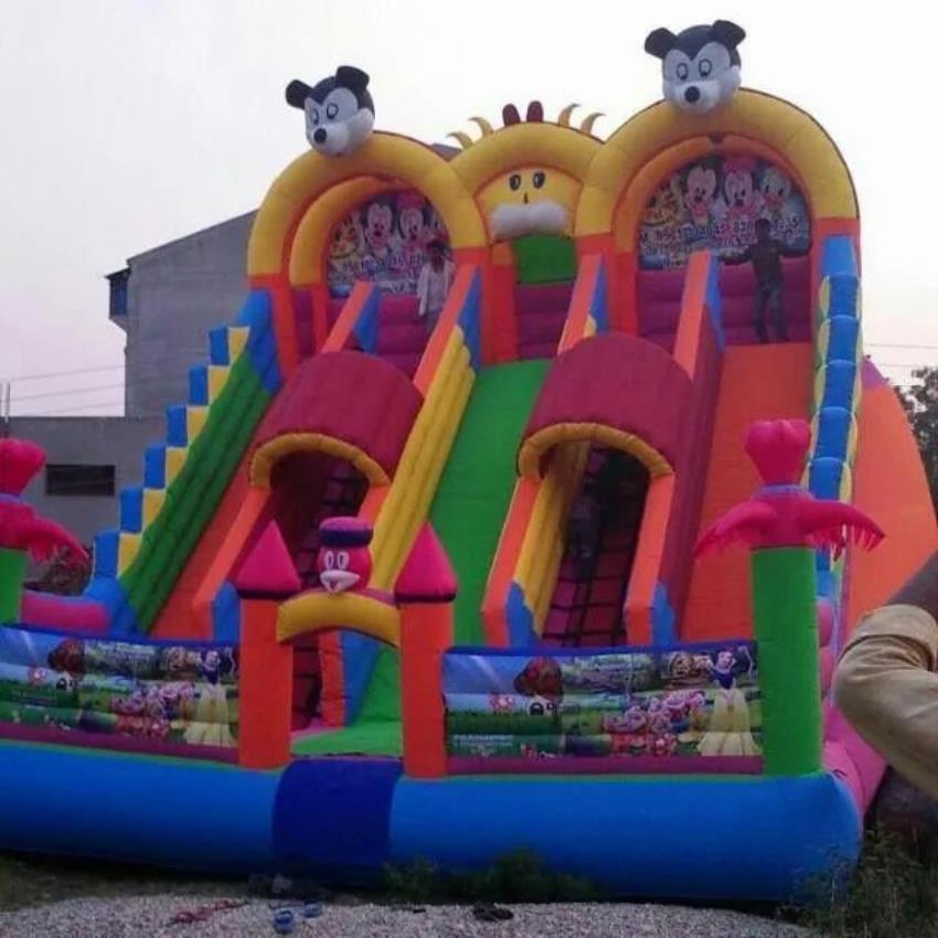 Plastic Waterproof Straight Bouncy Slide