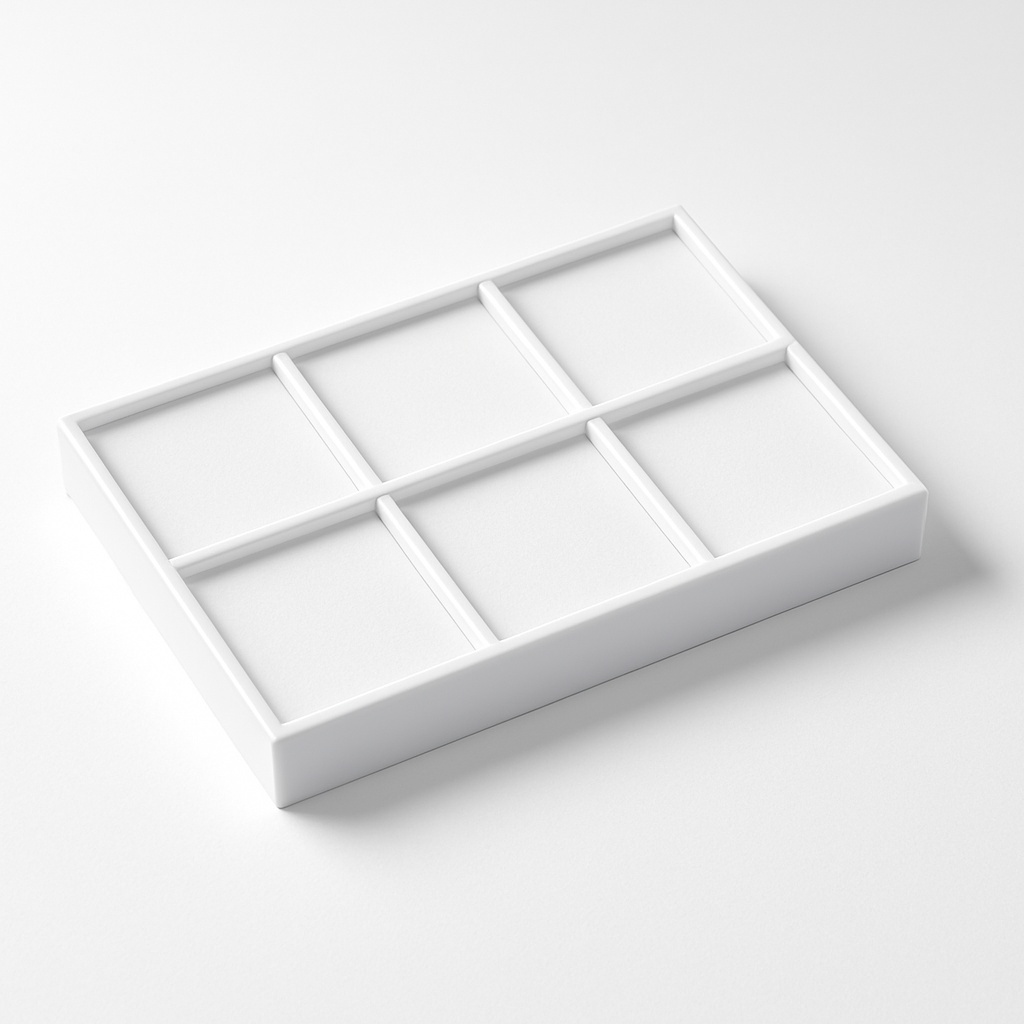 Plastic White Gemstone Jewelry Box