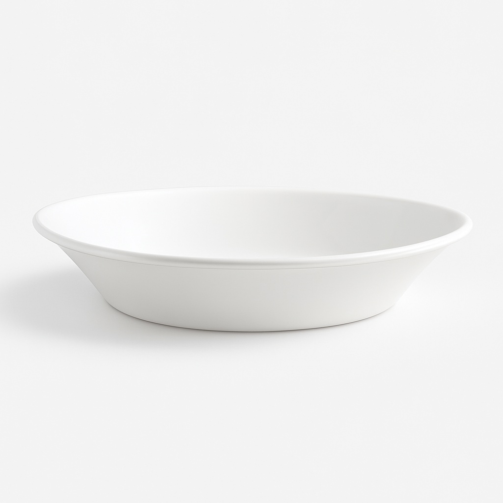 White Plastic Plain Snack Plate