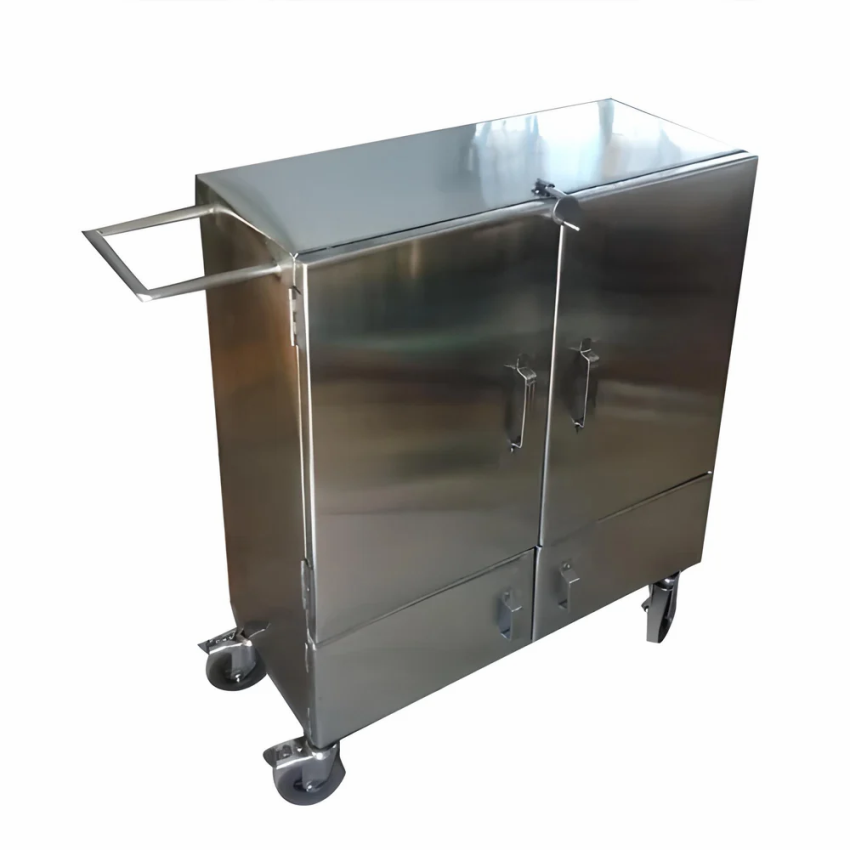 Platform Steel Silver Food Trolley
