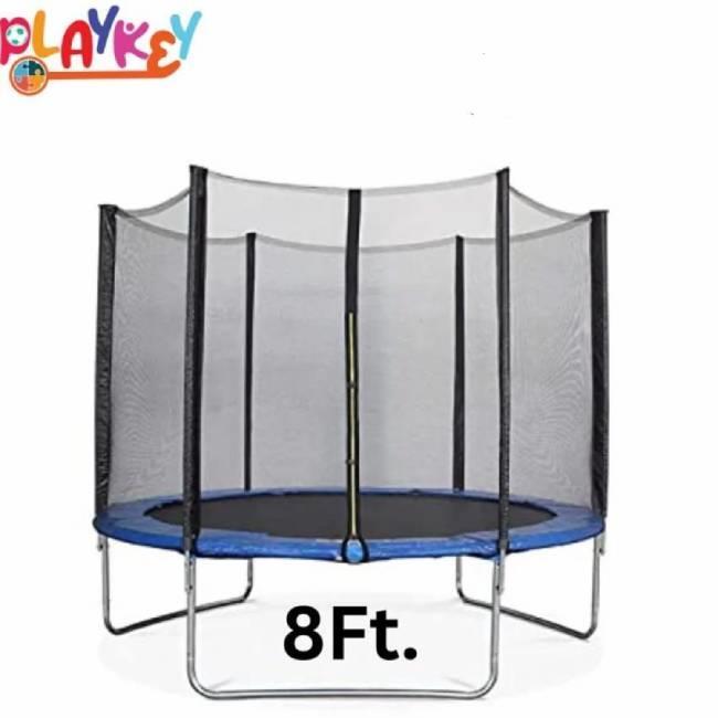 PLAYKEY 8 Ft. Steel Enclosure Trampoline