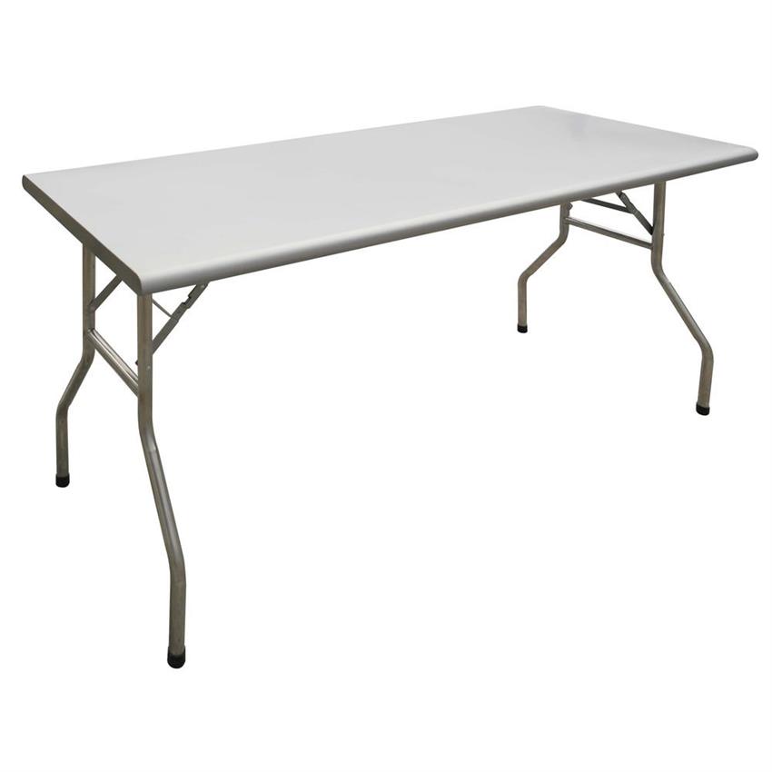Polished Stainless Steel Foldable Table