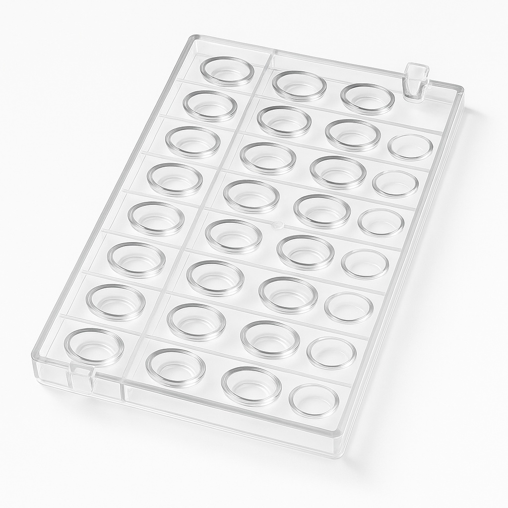 Polycarbonate Round Chocolate Tray