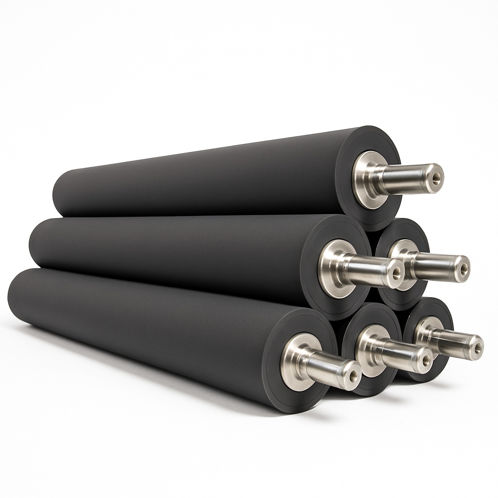 Black Ebonite Rubber Conveyor Roller