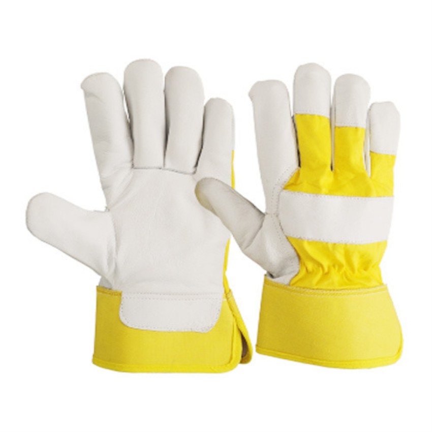 Polyurethane Coated Leather Industrial Glove