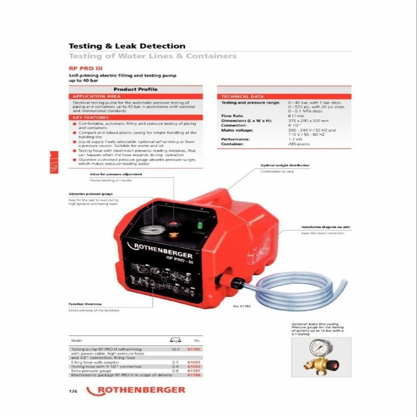 Industrial Pressure Test Pump