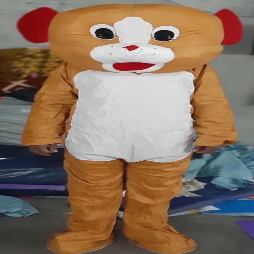 Printed Teddy Bear Mascot Outfit