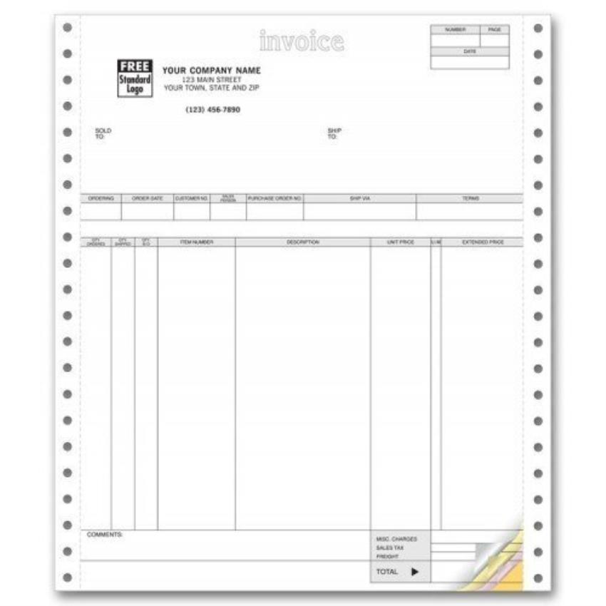 Printed White Computer Paper Bills