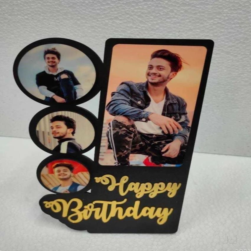 Wooden Happy Birthday Cut Out Photo