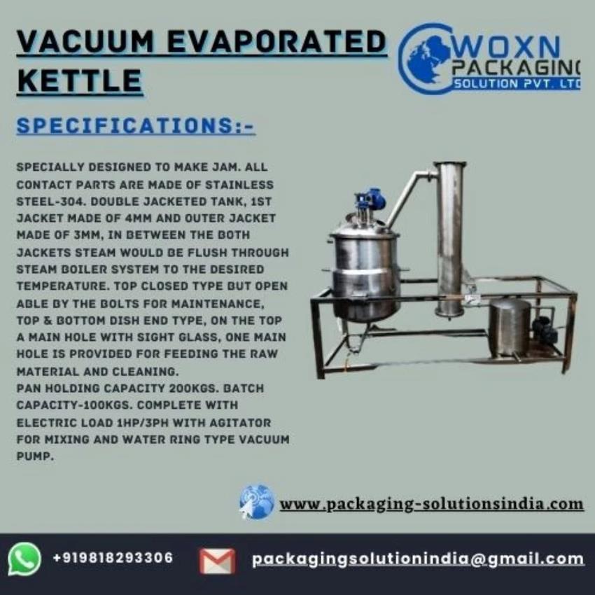 SS Vacuum Evaporated Pressure Vessel, Max Design Pressure: 0-10 bar, Capacity: 100-5000 L