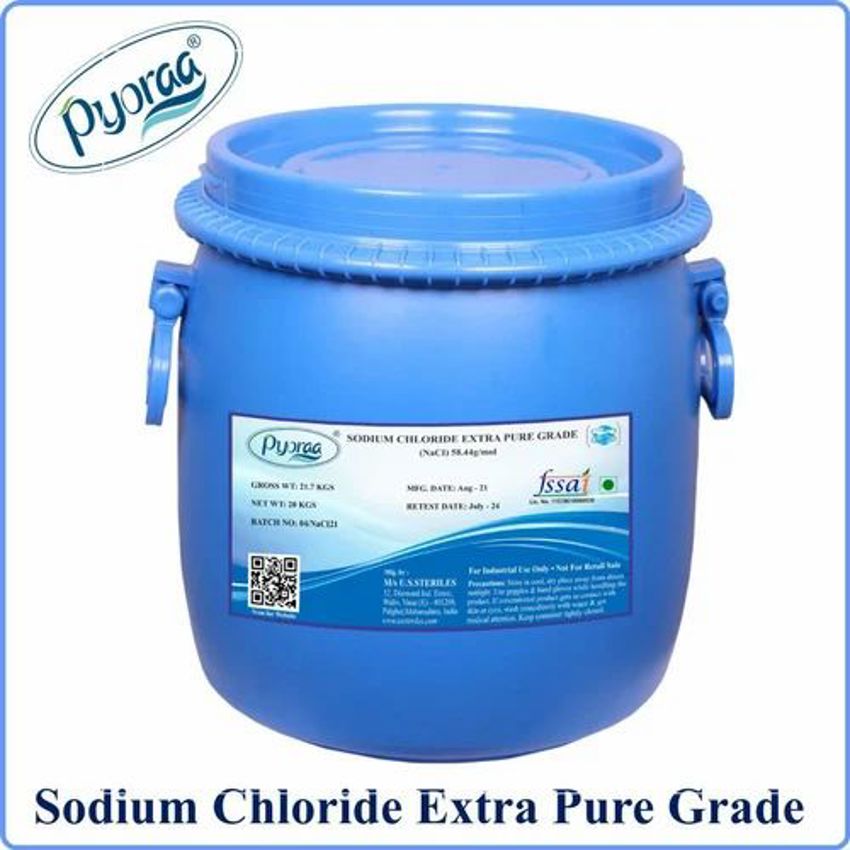 Pure Grade Sodium Chloride, 30 Kg Drum