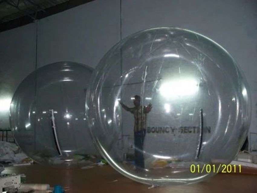 PVC Transparent Playground Ball, 10 ft