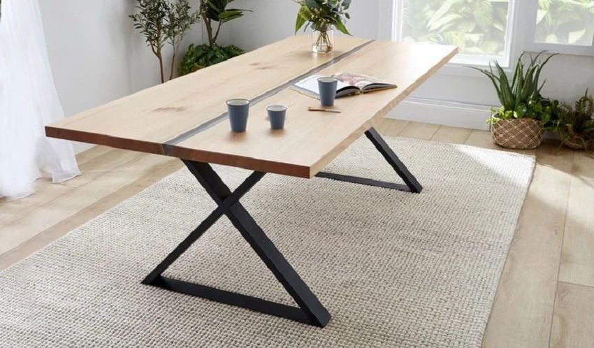 Rectangular 8-Seater Wooden Conference Table