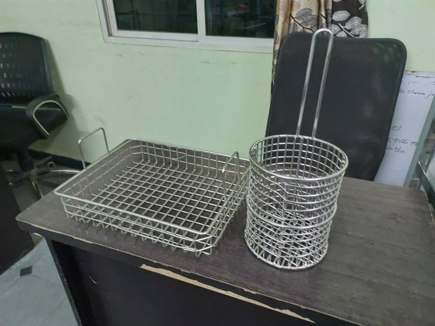 Rectangular Stainless Steel Bread Basket
