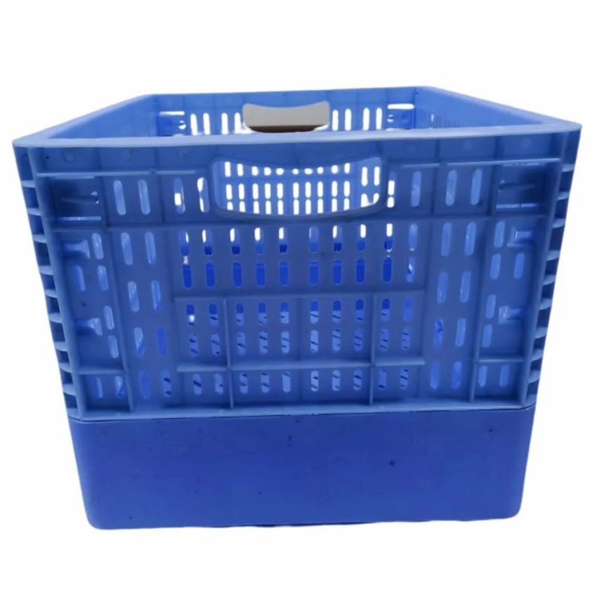 Rectangular Industrial Foldable Plastic Storage Crate
