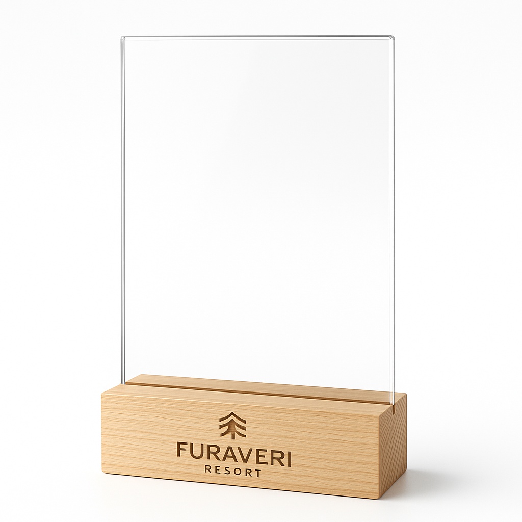 Rectangular Hotel Menu Holder