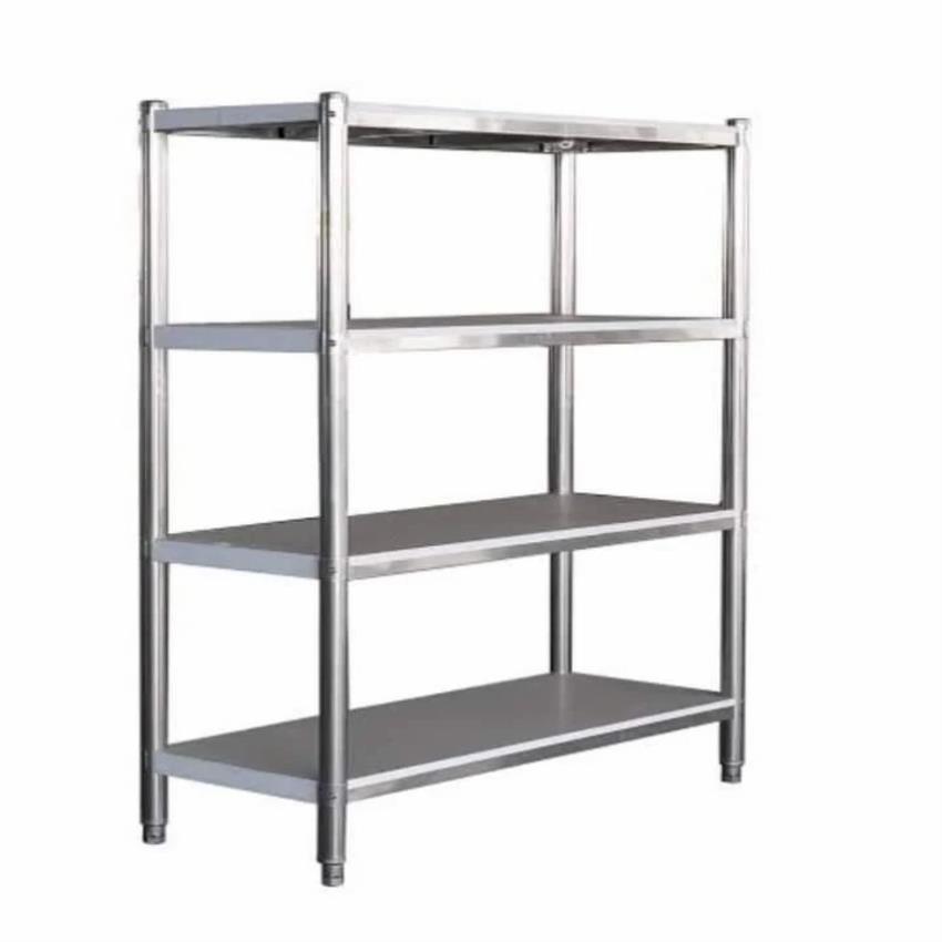 Rectangular Stainless Steel Kitchen Rack, 4 Shelves