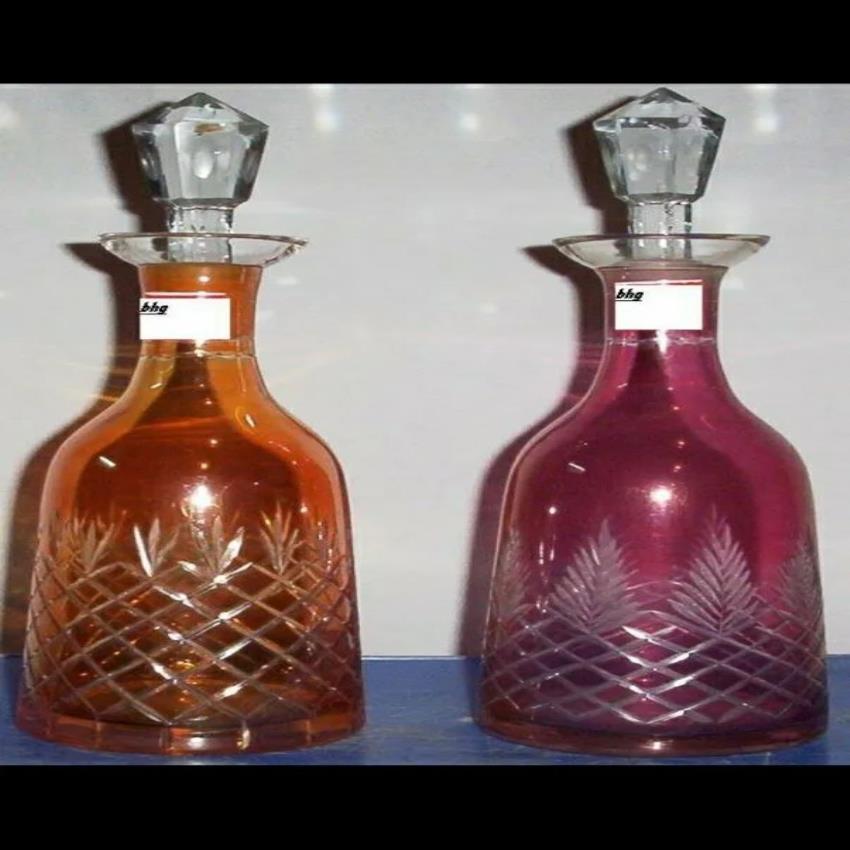 Round Red Crystal Decanter