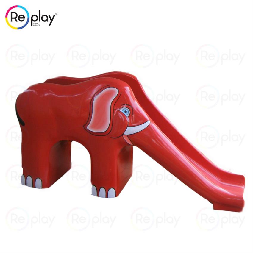 Red FRP Outdoor Mini Elephant Slider