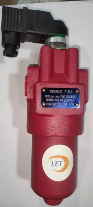 Red Inline Hydraulic Oil Filter