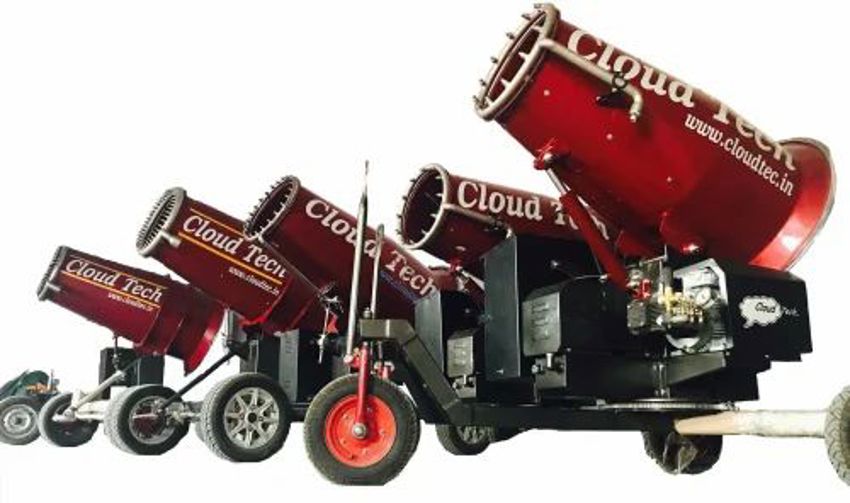 Red Mild Steel Dust Suppression Unit