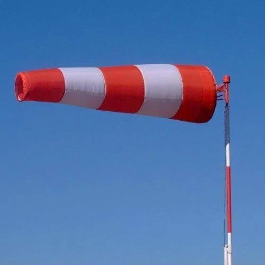 Industrial Red Polyester Wind Sock with Stand