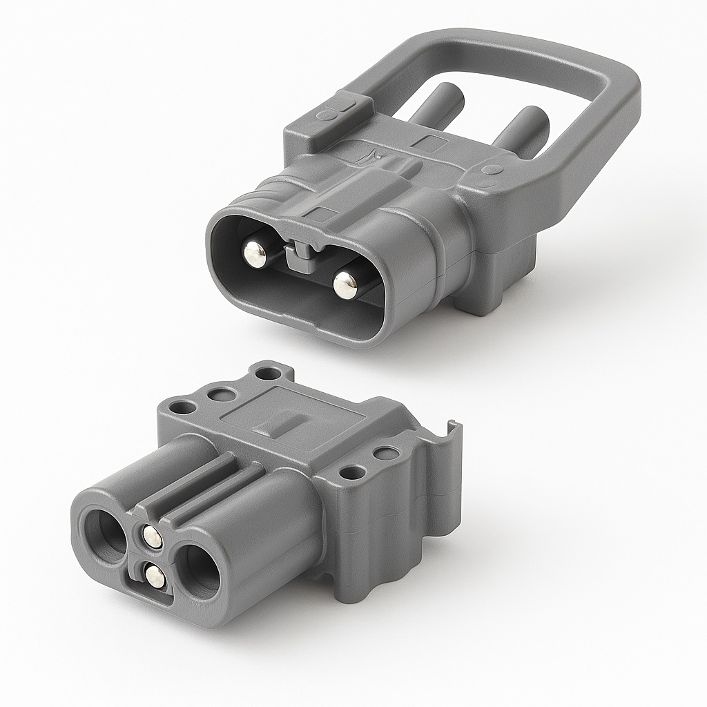 Plastic Mold 2-Pin Battery Connector for Forklift