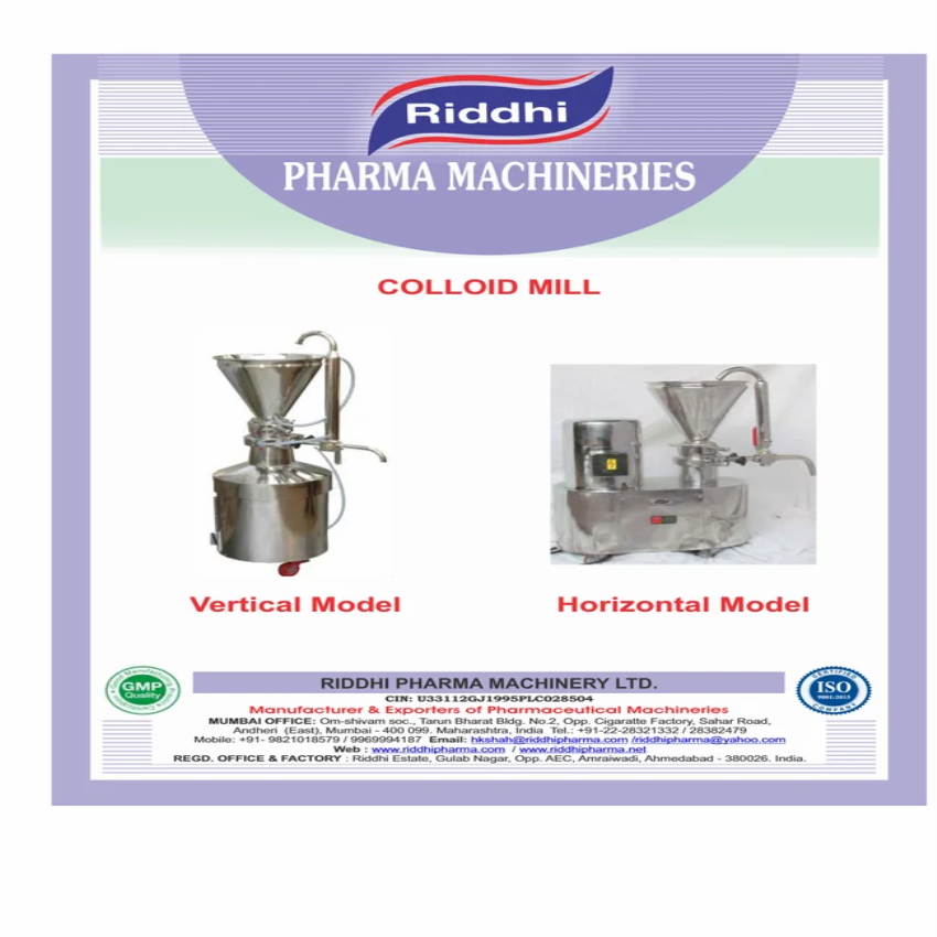 Riddhi Automatic Colloid Mill