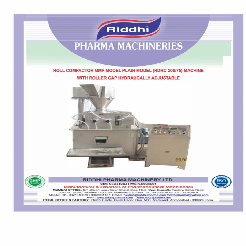 Riddhi Compactor Machine, RDRC, 30-250 Kgs