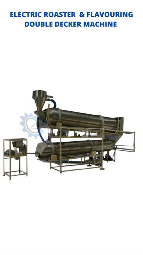 Double Decker Roaster Flavoring Machine, 75-100 Power, 50kg+ Capacity