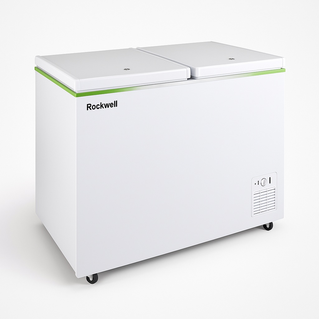 Rockwell 280Ltr, Double Door Eutectic Hard Top Deep Freezer