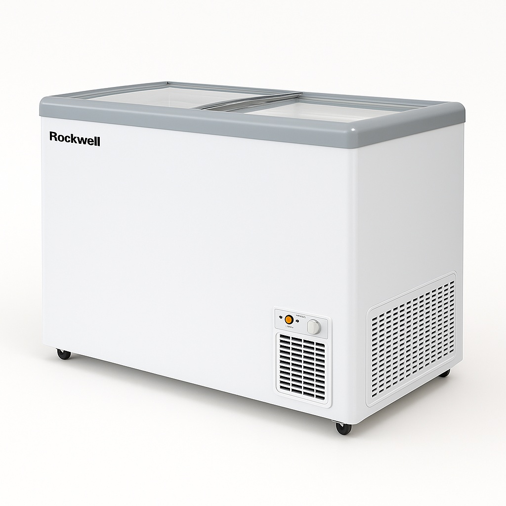 Rockwell 315Ltr, Glass Top Deep Freezer