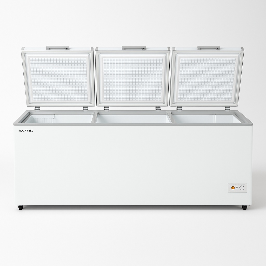 Rockwell 750TD Hard Top Deep Freezer, Triple Door, Capacity: 697L