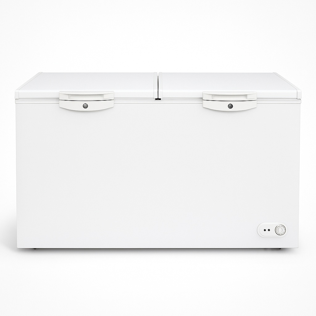 Rockwell Double Compartment Freezer & Cooler, Heavy Duty Compressor, Capacity: 341L
