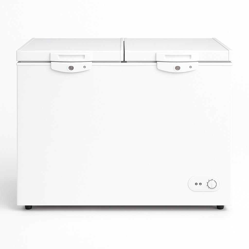 Rockwell Double Compartment Freezer & Cooler, Heavy Duty Compressor, Capacity: 241L