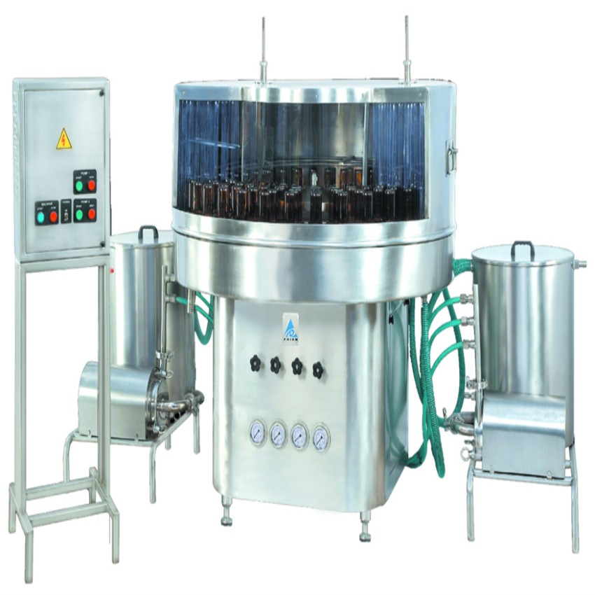 Rotary Semi Automatic Bottle Washer 3HP