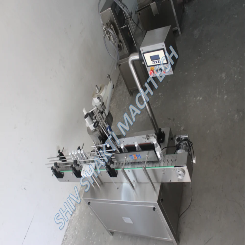 Round Injectable Vial Labeling Machine