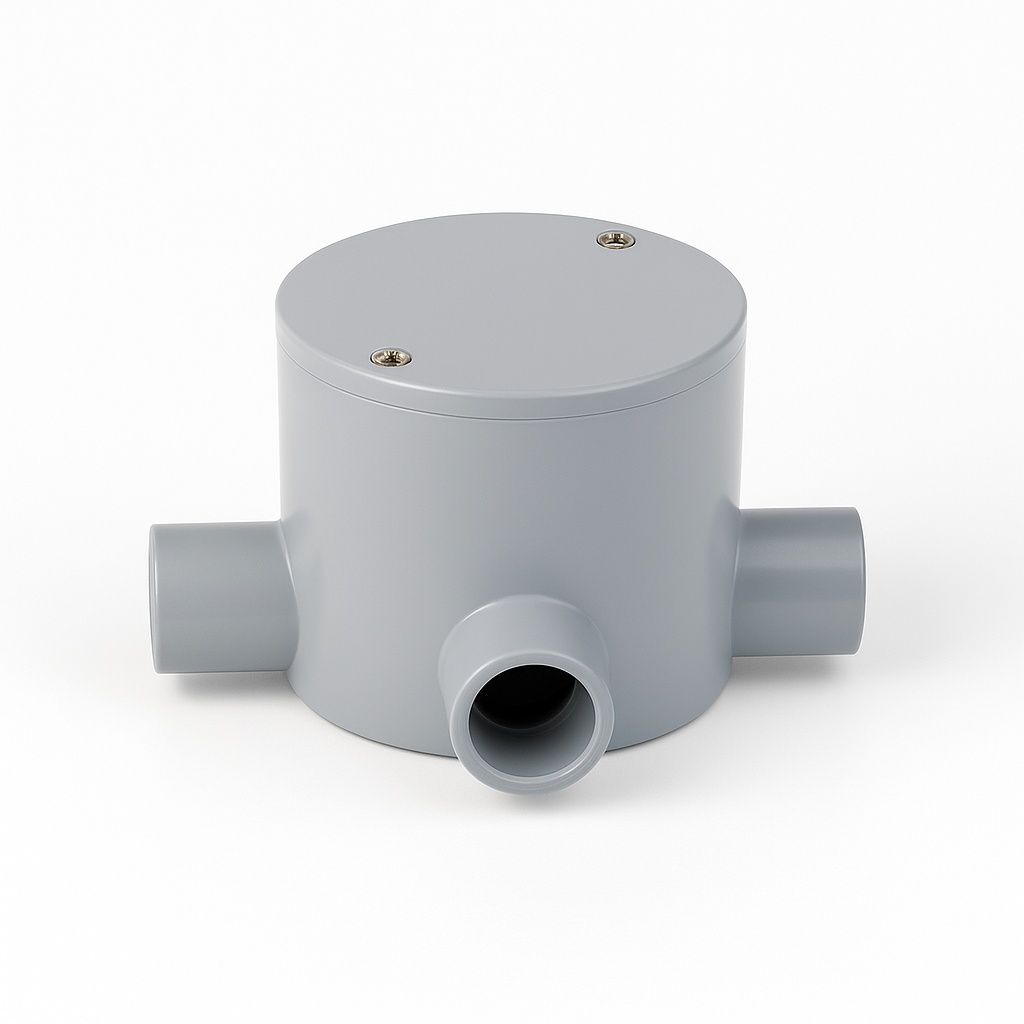 Four-Way Round PVC Junction Box