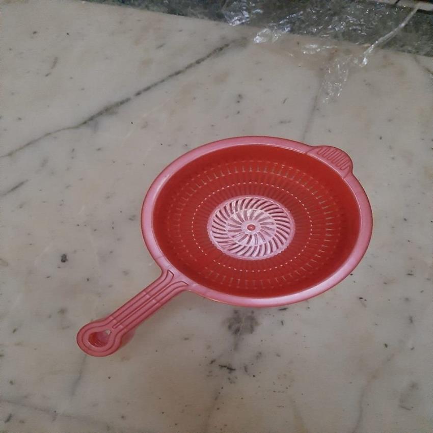 Round Red Plastic Storage Container