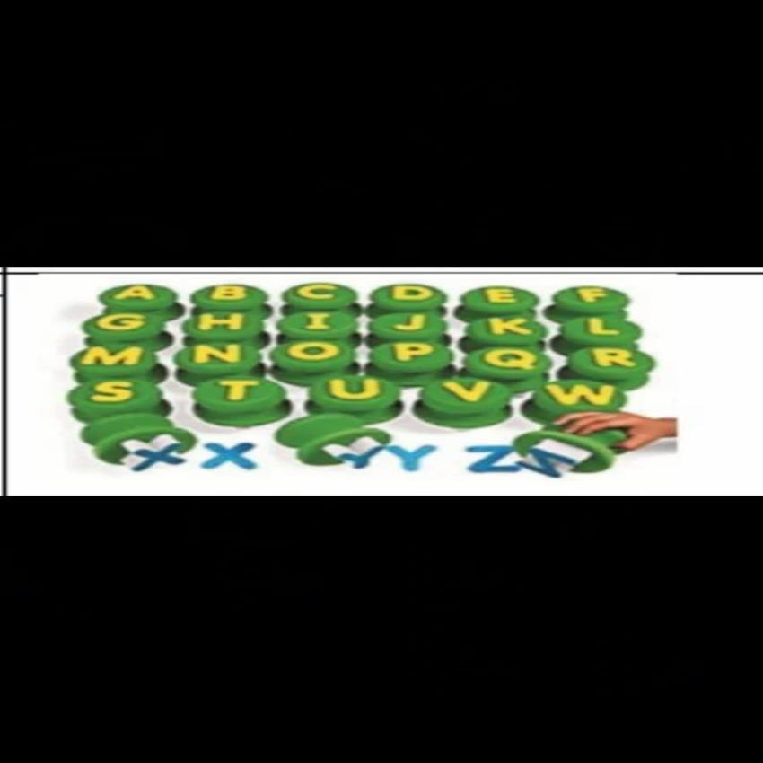 Alphabet Stamp Set, Rubber and Wood